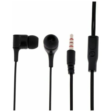 Наушники Red Line Stereo Headset SP09, вакуумные, микрофон, проводные, 1.2 м, черные: характеристики и цены