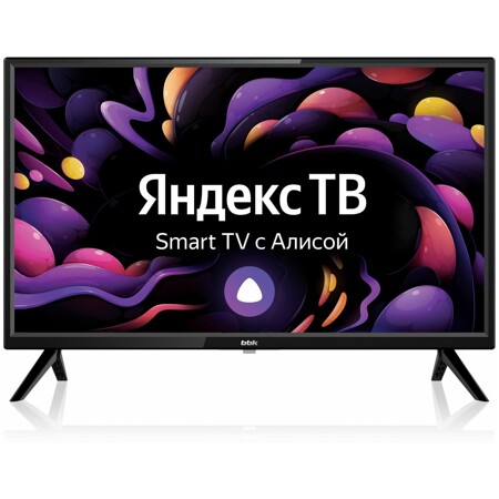 BBK 24LEX-7272/TS2C черный, 24", HD, 720p SMART TV, Яндекс. ТВ, Android 9.0, Bluetooth ПДУ с голос. упр, 60Hz/DVB-T2/DVB-C/DVB-S2: характеристики и цены