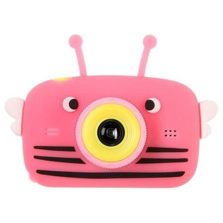 Детский цифровой фотоаппарат Children's Fun Camera Bee "Пчела", модель 4356857, малиновый: характеристики и цены