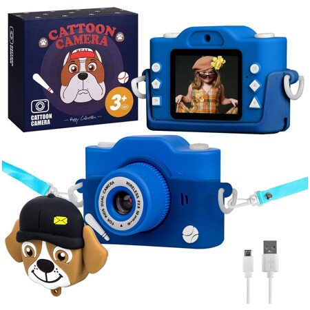 Фотоаппарат детский X16 собака темно-синий 2 камеры: характеристики и цены