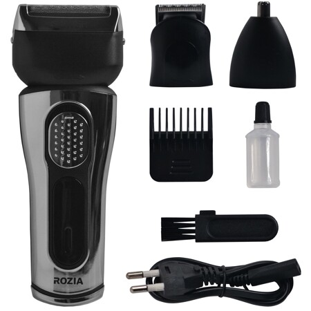 Rozia HQ5201 3в1, Профессиональная машинка для стрижки бороды и усов 3в1, черный: характеристики и цены