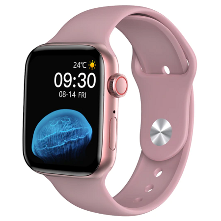 Умные часы SMART WATCH M16 PLUS 2021 44мм, (розовый) с полноразмерным экраном и активным колесиком: характеристики и цены