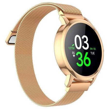 Классические смарт часы с набором фитнес режимов Elegant Classic / женские мужские Smart Watch / Розовое золото: характеристики и цены