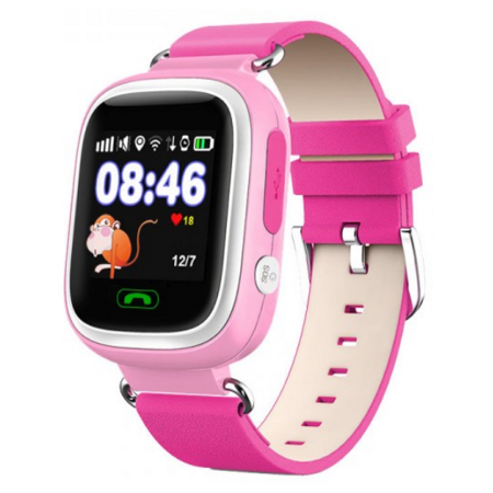 Умные детские часы с телефоном и GPS трекером Smart Watch Q90 (Розовые): характеристики и цены