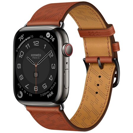 Apple Watch Hermès Series 8 GPS + Cellular 45 мм Stainless Steel Case with H Diagonal Single Tour: характеристики и цены
