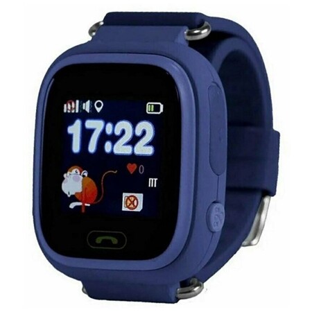 V80 детские cмарт часы с телефоном и GPS, WiFi, кнопка SOS, чат, скрытый звонок, бесшумный вибровызов, датчик снятия, будильник, OLED (синий): характеристики и цены