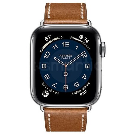 Apple Watch Hermès Series 6 Silver Stainless Steel Case Single Tour 40mm (Серебристый/коричневый): характеристики и цены