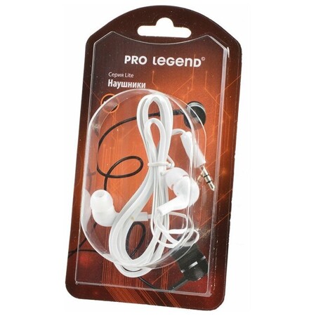 Pro Legend Lite PL5001 затычки, белые, 20-20kHz, 102#3dB, 32Ом, шнур 1м BL1, 1шт: характеристики и цены