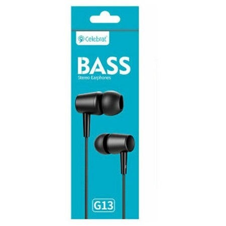 Celebrat G13 Bass Stereo Earphones Черный: характеристики и цены