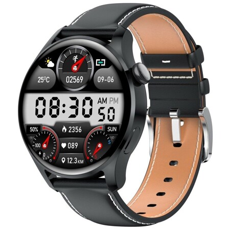 Умные-часы с измерением давления 55мм из стали, высшего качества, GELIKON LINE 3 Pro Smart Watch (2022) - Brown Leather: характеристики и цены