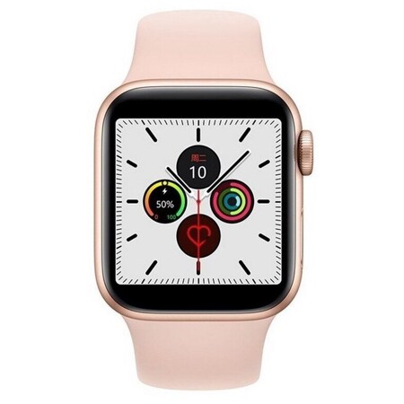 Умные смарт-часы 2020, 6 Smart Watches W26+ (плюс), смарт часы, с функцией измерения температуры тела, розовый: характеристики и цены