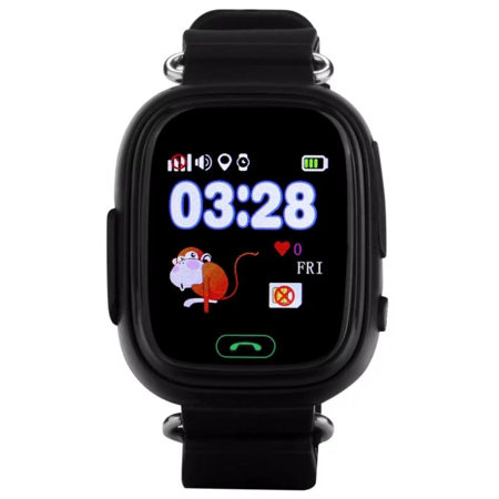 Черные детские умные часы Smart Baby Watch Q80: характеристики и цены