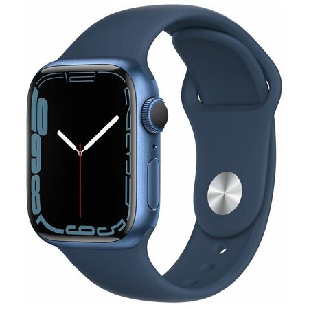 Apple Watch Series 7 GPS 41mm Aluminum Case with Sport Band (Синий омут) (MKN13): характеристики и цены