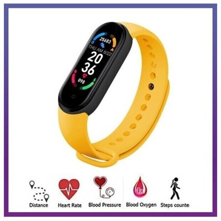 Фитнес-браслет Умный фитнес браслет Smart Band M6 / фитнес браслет с измерением артериального давления / умные часы, желтый: характеристики и цены