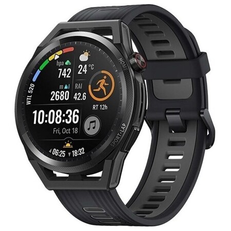 HUAWEI Смарт-часы HUAWEI GT Runner RUN-B19 Black DP Fiber / Black S. Silic.: характеристики и цены