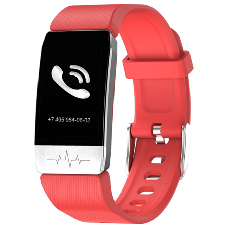 Irbis Feel Band 1,14 (135*240), step, calories, body temp, heart rate, ECG, PPG, clock, blood pressure, 90mAh Red Band: характеристики и цены