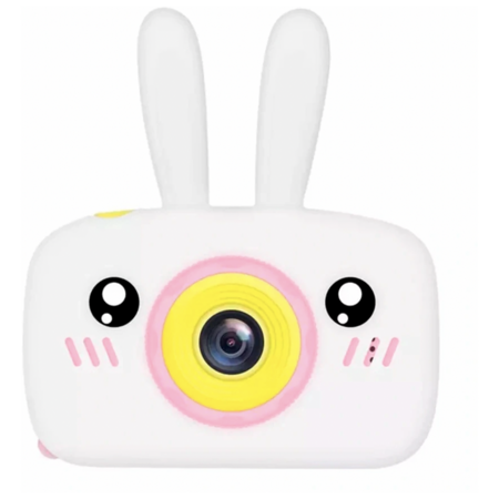 Детский фотоаппарат Children's Camera Зайчик 12 MP, розовый с белым чехлом: характеристики и цены