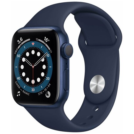 Apple Watch Series 6 GPS 40mm Тёмный ультрамарин, спортивный ремешок: характеристики и цены