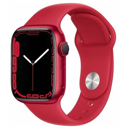 Apple Watch Series 7 GPS 41mm Aluminum Case with Sport Band (Красный) (MKN23): характеристики и цены