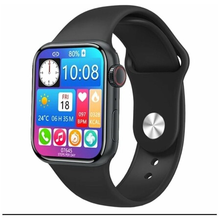 Умные часы Meduza Smart Watch M7 Pro / Смарт-часы с полноразмерным HD экраном и активной боковой кнопкой / Смарт вотч M7pro, 45мм, Черный: характеристики и цены