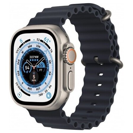 Apple Watch Ultra GPS+Cellular 49mm, ремешок "Midnight Ocean Band" 130–200mm (MQFK3): характеристики и цены