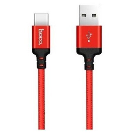 Hoco X14 USB (m)-Type-C (m) 1.0м 2.0A силикон красный: характеристики и цены