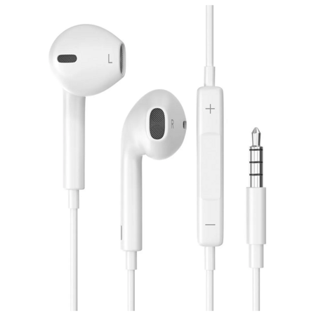 Наушники проводные гарнитура с микрофоном для Айфона / Разъем Jack 3.5 для Apple iPhone 5, 5s, SE, 6, 6s / earpods 3.5 для всех смартфонов: характеристики и цены