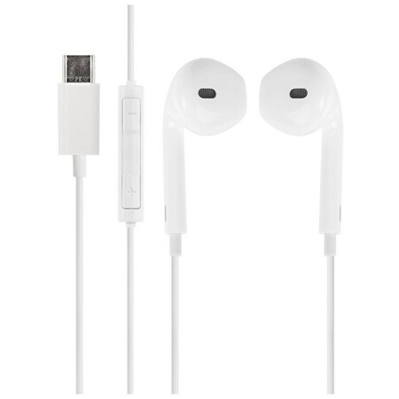 Наушники с микрофоном и с разъемом USB 3.1 Type-C (male) белые, 1шт: характеристики и цены