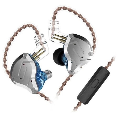 KZ Acoustics ZS10 Pro с микрофоном (синий): характеристики и цены