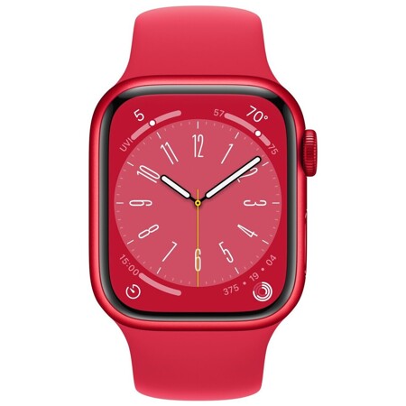 Apple Watch Series 8 41mm (PRODUCT)RED Alum. Sport S/M: характеристики и цены