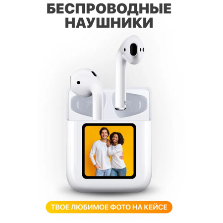 Наушники беспроводные Bluetooth 5.1 TWS с микрофоном и шумоподавлением N550 с фото / игровые и спортивные для Win iOS Android ( белый): характеристики и цены
