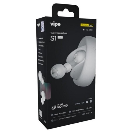 Vipe S1 PRO беспроводные (TWS, цвет белый): характеристики и цены