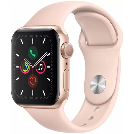 Apple Watch Series 5 (GPS Only 40мм Gold Aluminum with Pink Sand Sport Band) MWV72: характеристики и цены