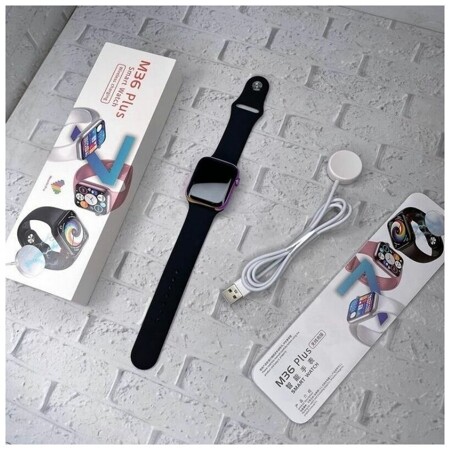 Умные часы M36 PLUS Smart Watch 2022/ 7 Series (IOS / Android) с Full touch экраном 45 мм, беспроводной зарядкой, цвет хамелеон: характеристики и цены