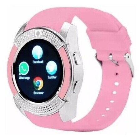 Умные часы Smart Watch V8, розовый: характеристики и цены