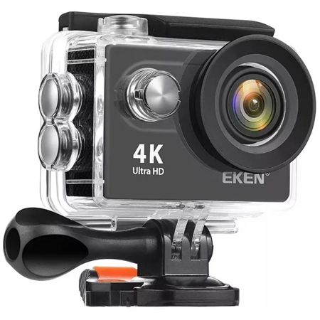 Экшн камера KUPLACE / Экшн камера EKEN H9R / Экшн камера для подводной съемки / Мини камера с водонепроницаемым боксом / Экшн камера с универсальным креплением, черный: характеристики и цены
