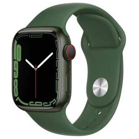 Apple Watch Series 7 41mm GPS + Cellular Aluminium with Sport Band, зеленый клевер: характеристики и цены