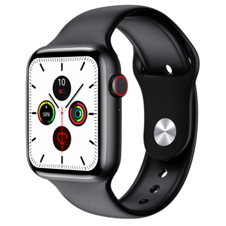 Умные часы Smart Watch W34+ черные с функцией мониторинга Температуры тела, пульса сердца, шагометр: характеристики и цены