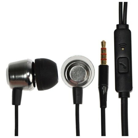 Smartbuy Model V, вакуумные, микрофон, 93 дБ, 16 Ом, 3.5 мм, 1.1 м, черно-серые: характеристики и цены
