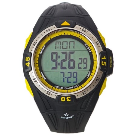 Sargan Водонепроницаемые часы с глубиномером Вектор 100М, цвет желтый: характеристики и цены