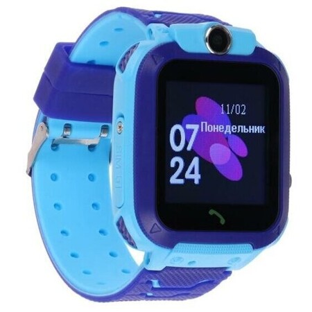 Смарт-часы ZDK Q2021, цветной дисплей, 1.54", функция аудиозвонок и SOS-вызов, синие: характеристики и цены
