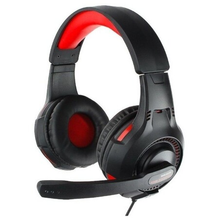 Gembird MHS-G210, игровые, полноразмерные, микрофон, 3.5 мм, 1.8 м, черно-красные: характеристики и цены