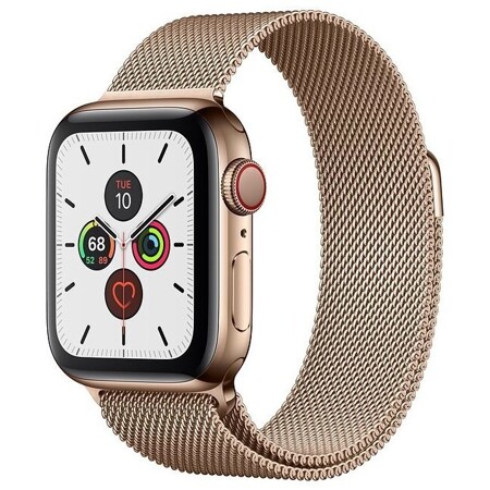 Apple Watch Series 5 GPS + Cellular 44мм Stainless Steel Case with Milanese Loop: характеристики и цены