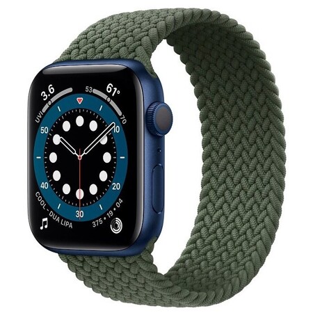 Apple Watch Series 6 GPS 44mm Aluminum Case with Braided Solo Loop: характеристики и цены