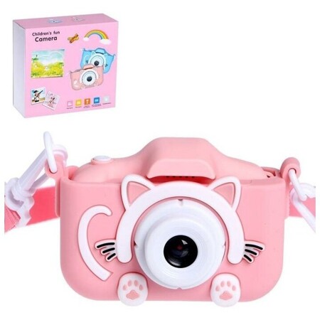 Детский фотоаппарат «Суперфотограф» с селфи-камерой, цвет розовый: характеристики и цены
