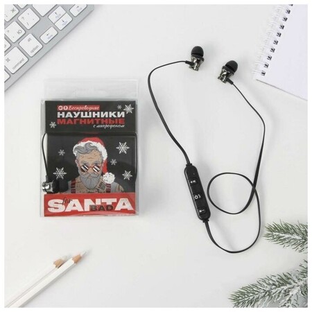 Like me Беспроводные магнитные наушники с микрофоном "Санта", мод. RX-2 , 9 х 13,5 см: характеристики и цены