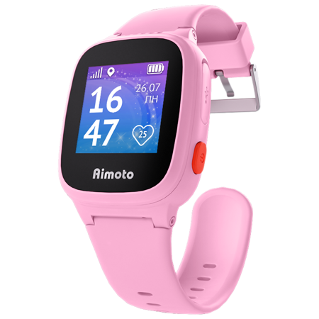 Детские умные часы Aimoto Kid 2G с GPS-трекером, розовый: характеристики и цены