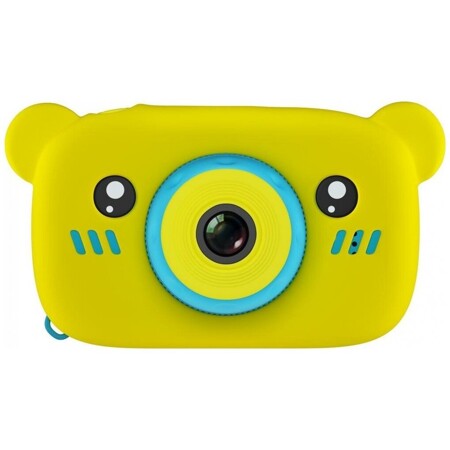 GSMIN Fun Camera Bear с играми и селфи камерой 12 МП, FHD (Желто-голубой): характеристики и цены