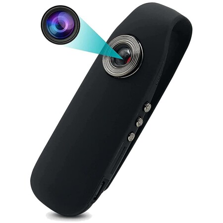 Мини- видеокамера, 1080P Full HD портативная мини- видеокамера Mount Mini Nanny Camera с обнаружением движения, видео, аудио и фото рекордер, дом / офис Быстрая запись полицейской камеры (черный): характеристики и цены