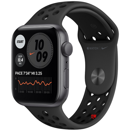 Apple Watch Series SE GPS 44mm Aluminum Case with Sport Band Anthracite Black (Серый космос/Антроцитовый - Чёрный) MYYK2RU/A: характеристики и цены
